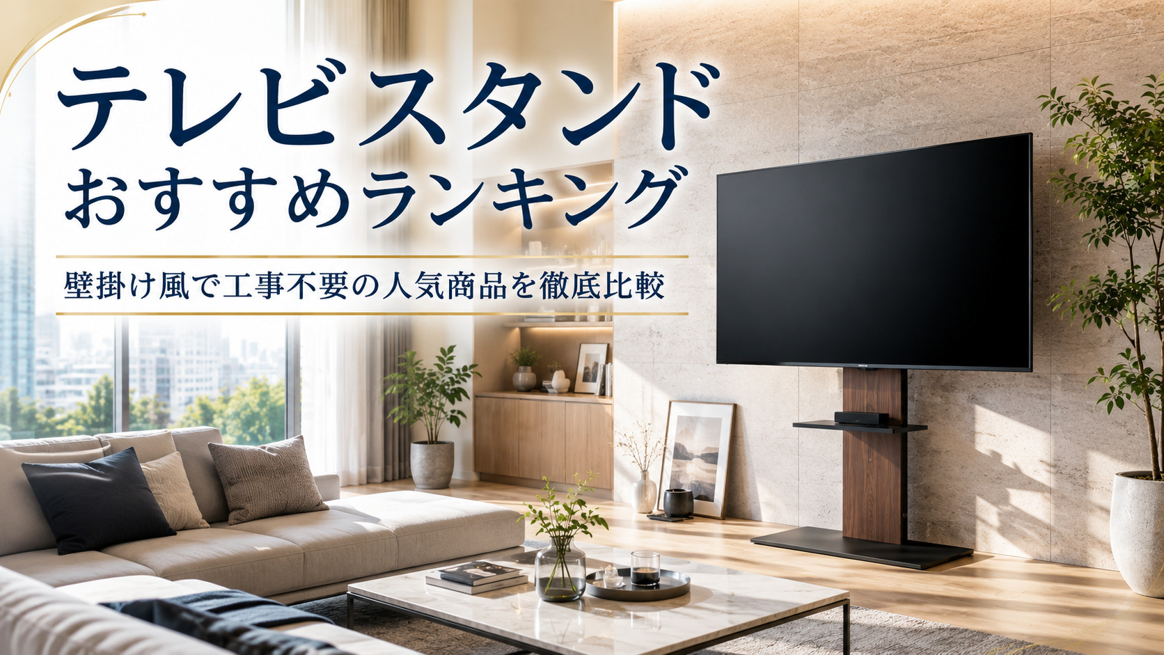 テレビスタンドおすすめランキング｜壁掛け風で工事不要の人気商品を徹底比較