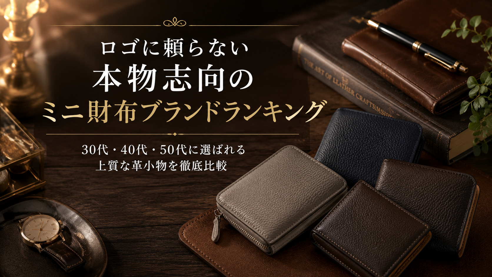 ロゴに頼らない本物志向のミニ財布ブランドランキング｜30代～50代に選ばれる逸品を比較