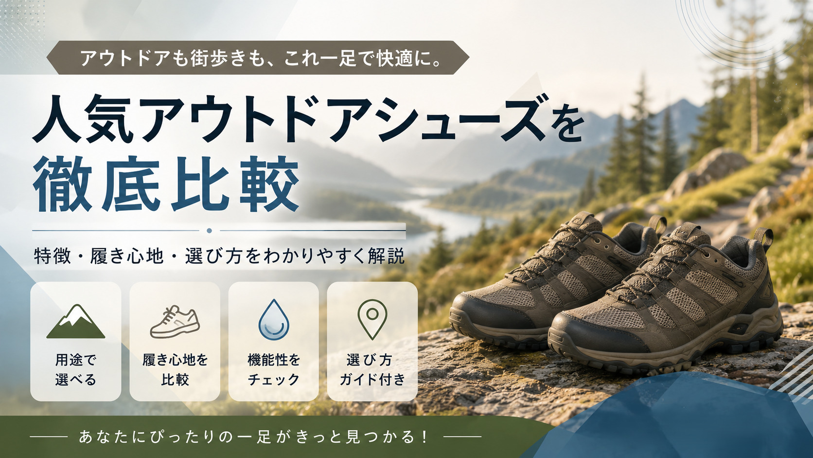 KEENと人気アウトドアシューズを徹底比較|特徴・履き心地・選び方をわかりやすく解説
