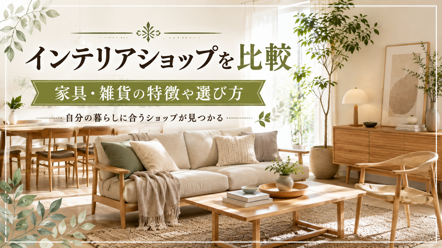 ACTUS（アクタス）とインテリアショップを比較｜家具・雑貨の特徴や選び方