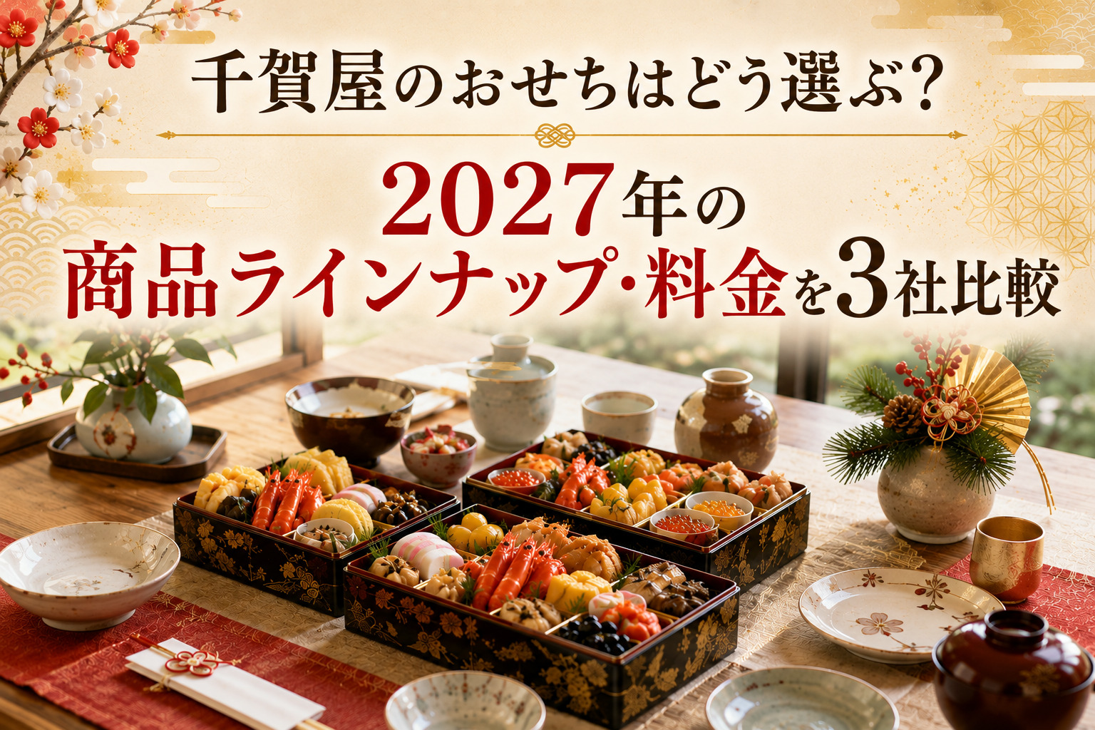 千賀屋のおせちはどう選ぶ?2027年の商品ラインナップ・料金を3社比較