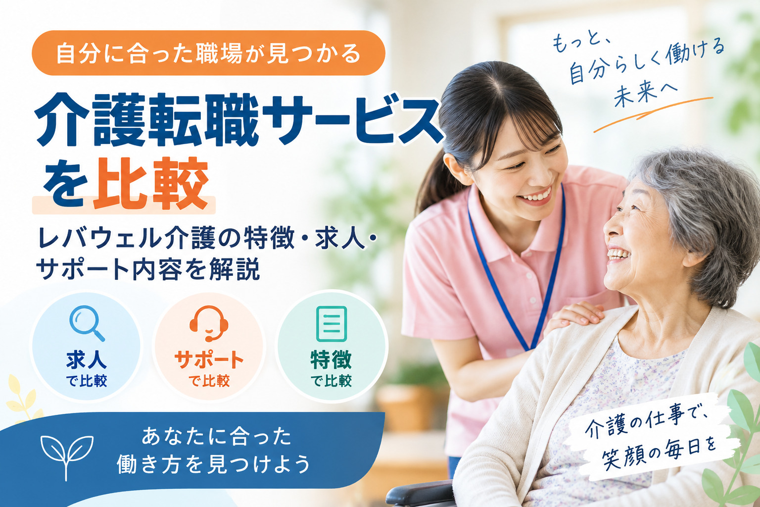 介護転職サービスを比較|レバウェル介護の特徴・求人・サポート内容を解説