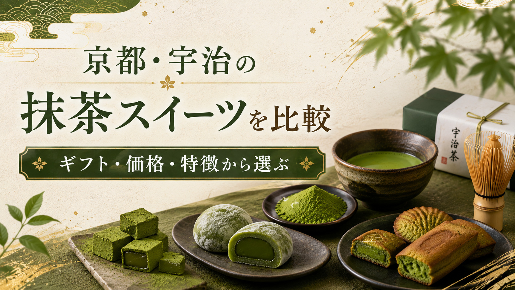 京都・宇治の抹茶スイーツを比較|伊藤久右衛門など3社のギフト・価格・特徴